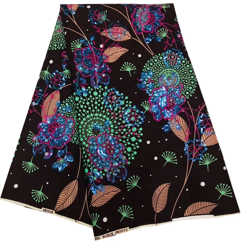 Отличительные африканские Анкара принты восковая ткань с блестками настоящий голландский воск лучшее качество швейный материал для вечерние платья 6 ярдов