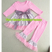 christmas giggle moon remake outfits baby cotton frocks designs kids clothing wholesale ruffle raglan boutique shirt baby