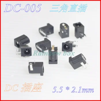 

Hot Sales DC-005 Black DC Power Jack Socket Connector DC005 5.5*2.1mm Round the needle