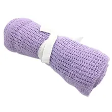 Одеяльца для новорожденных Мягкие вязаные крючком конфеты цвет Prop кроватки повседневные принадлежности для сна