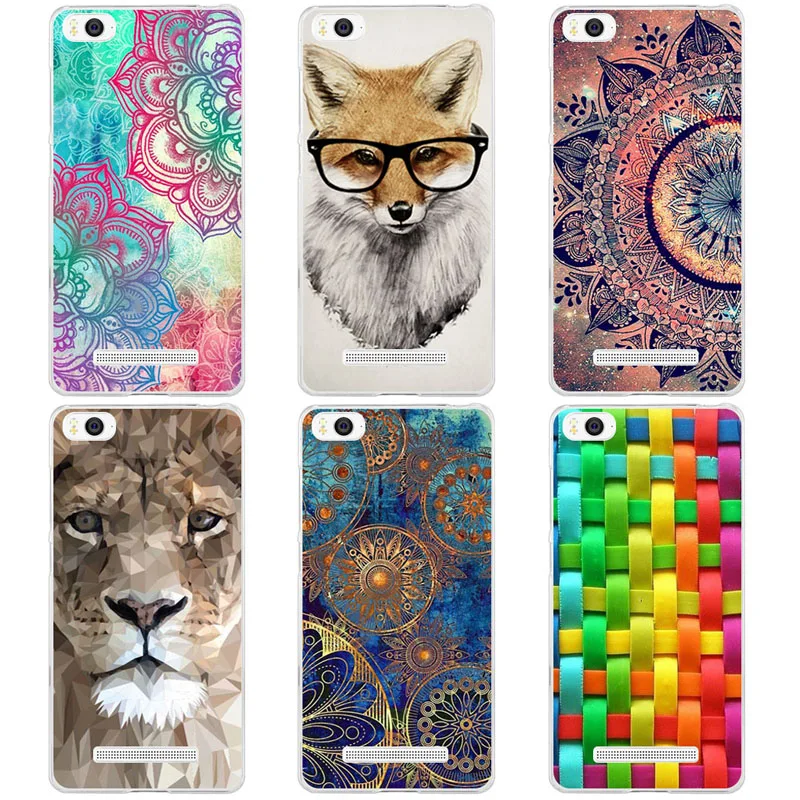 REDTOWN Soft Cases For Xiaomi Mi4i Mi4c Transparent Printing Ultra-Thin Silicon TPU Phone Cover Mi 4i 4c |