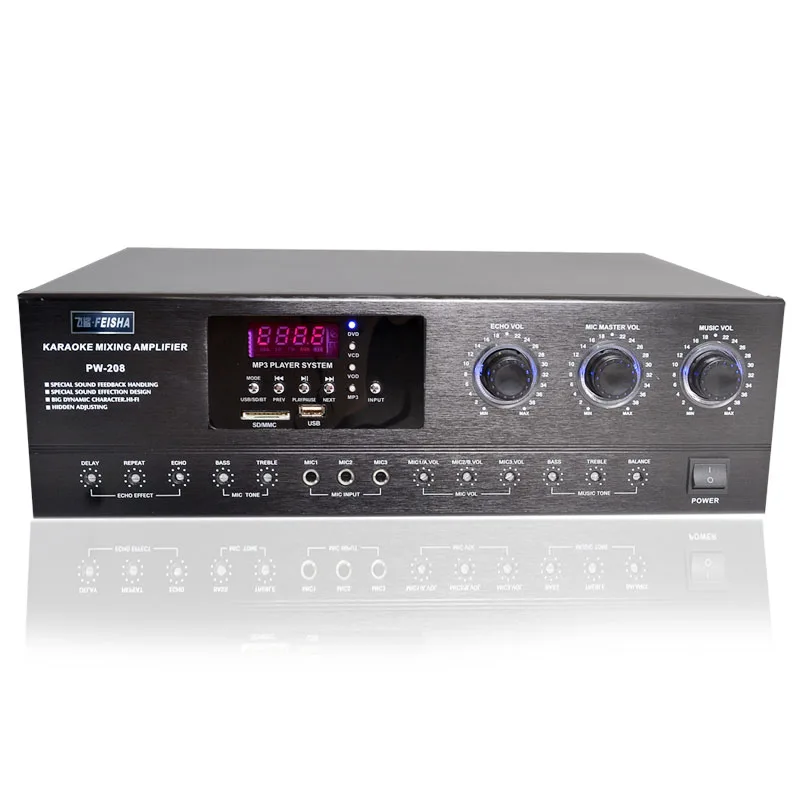 220V High power professional KTV HIFI amplifier audio home karaoke