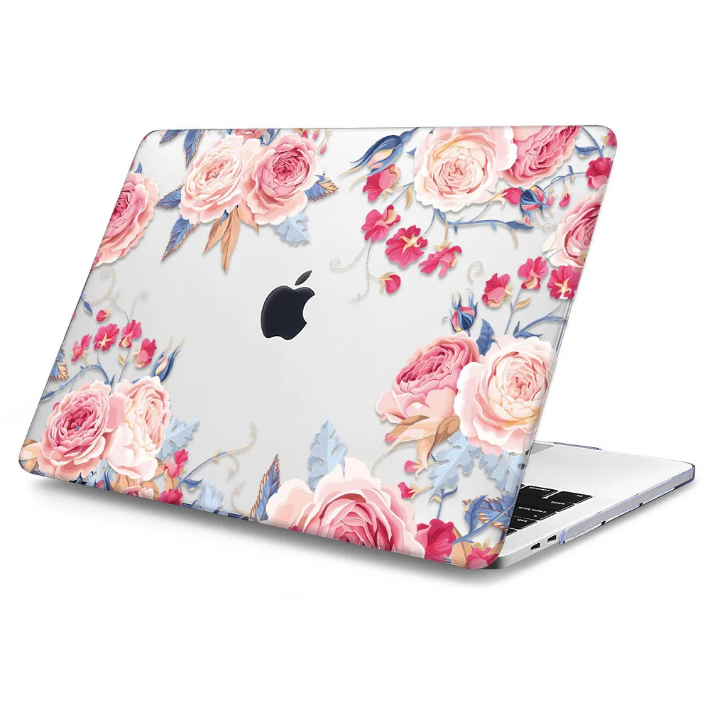 Цветочный чехол для ноутбука Macbook Air 11 13 13,3 жесткий пластиковый чехол для macbook New Pro 12 13 15 с сенсорной панелью retina - Цвет: J073