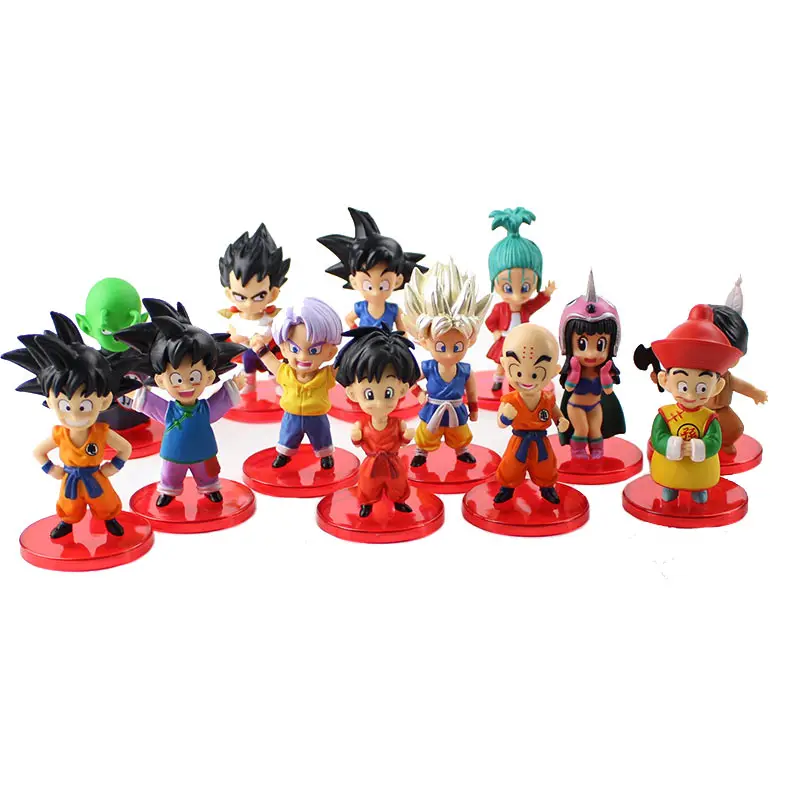 13 шт./лот Dragon Ball Z экшн фигурка Сон Гоку Saiyan Kulilin Chichi Dragon Ball ПВХ фигурка Коллекционные Подарочные модельные игрушки для детей