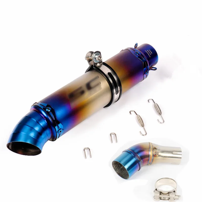 

Motorcycle Exhaust slip on for YAMAHA YZF R25 R3 MT03 2015-2018 with stainless steel half blue exhaust full system
