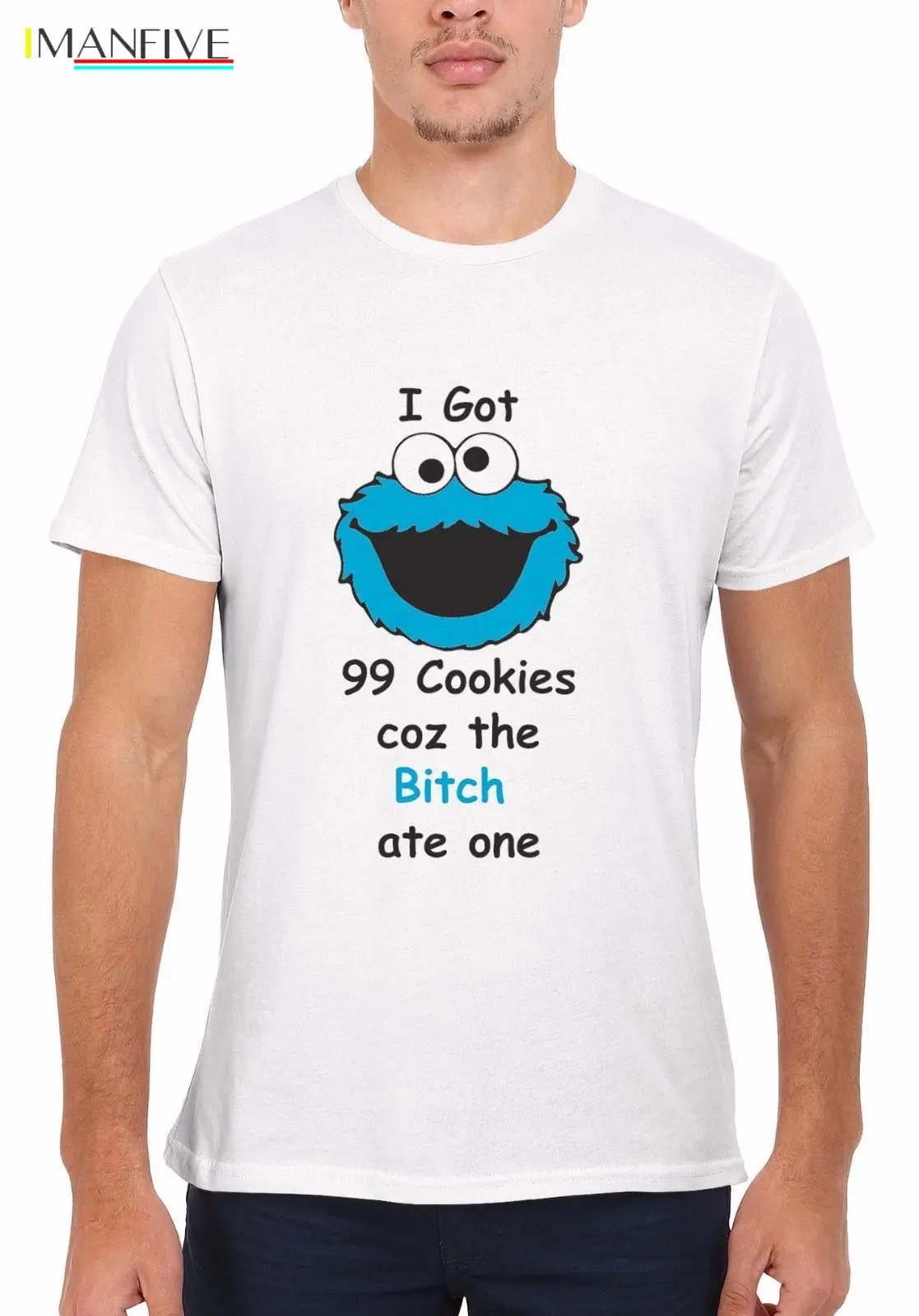 

Cookie Monster Muppet Sesame Street Men Vest Top Unisex T Shirt 1815 Summer 2019 Short Sleeve Plus Size