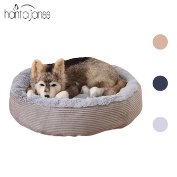 

Round Dog Bed Mats Warm Fleece Pet Cushion for Dog Cat Soft Thicken Waterproof Puppy Bed Sofa Washable Kennels Pet House