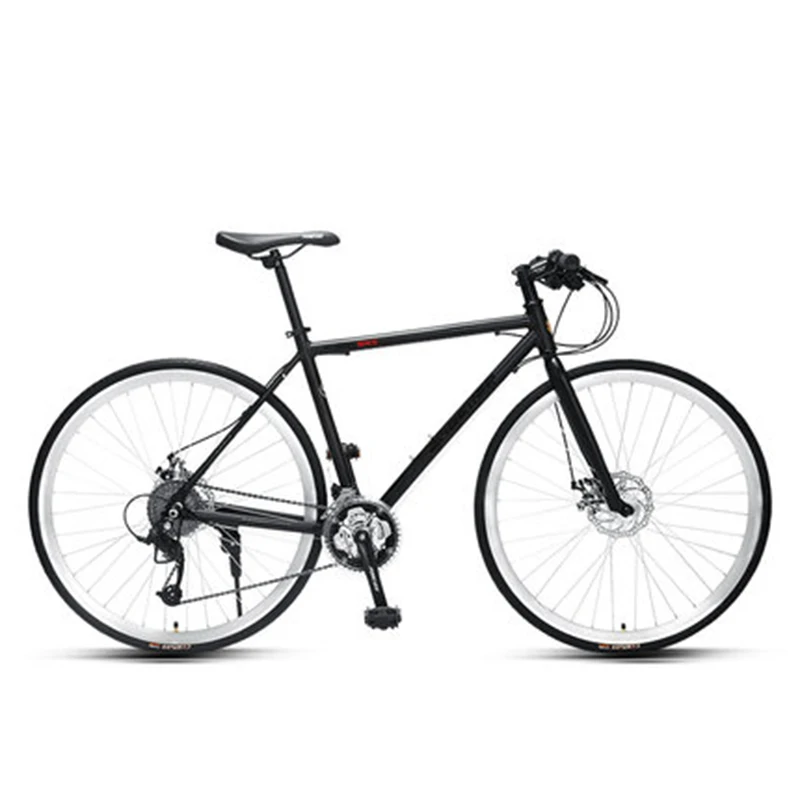 Road Bike Racing Ultralight Road Race 700c Flat Shift Adult Broken Wind Straight Disc Brake