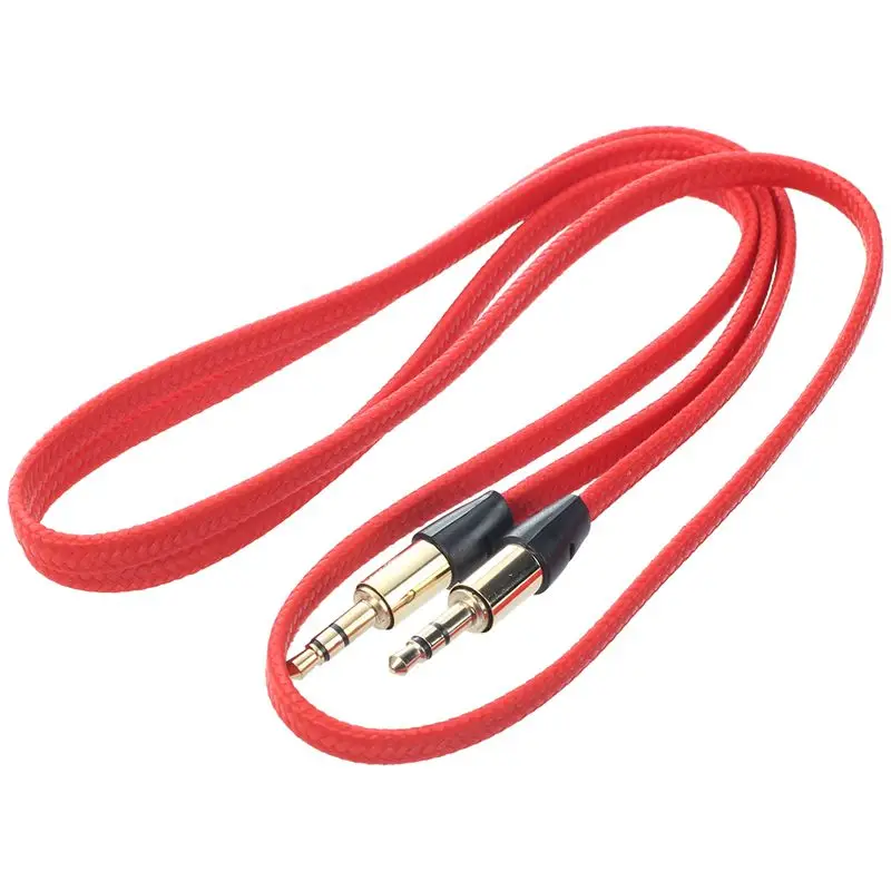 

1M 3FT 3.5 mm Male to Male M/M Jack Audio Stereo Aux Cable Cord Lead PC MP3 DVD Red