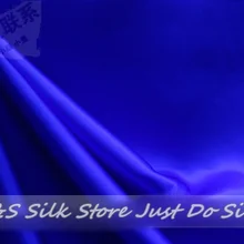 / epacket/ шелковая ткань/однотонная окрашенная/шелковая/синяя/шелковая ткань на платье/шелковое постельное белье/# LS0744-2
