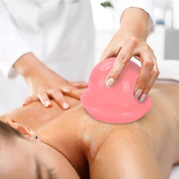 

4 Cups Suction cans Muscle Relax Jars Silicone Sucker Health Care vacuum Cups Set Ventosa Slimming Beauty anti Cellulite