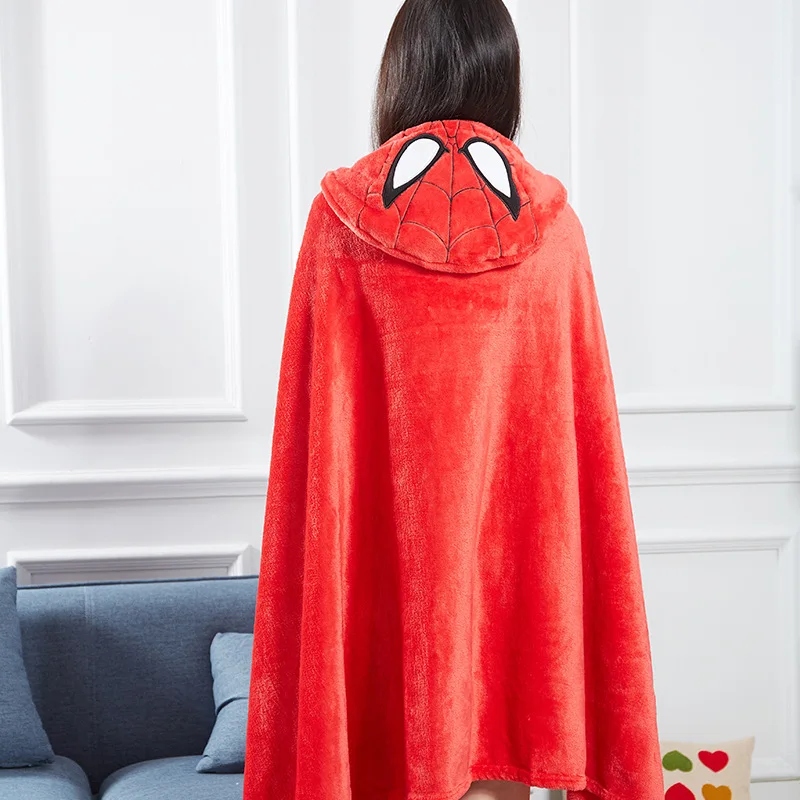 Disney Marvel Captain America Iron Man Spiderman Adult Men's and Women's Bathrobe Cloak Bath Towel
