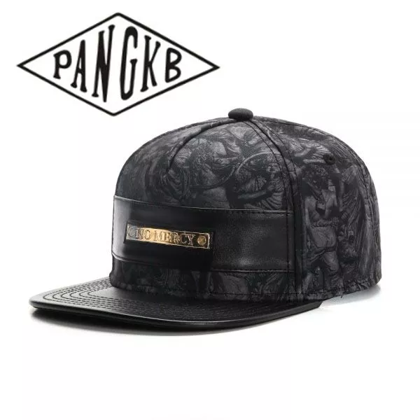 PANGKB бренд NO MERCY Кепка Кожа Металл Осень snapback шляпа Головной Убор Хип-хоп для мужчин и женщин для взрослых на открытом воздухе повседневная Кепка-бейсболка от солнца