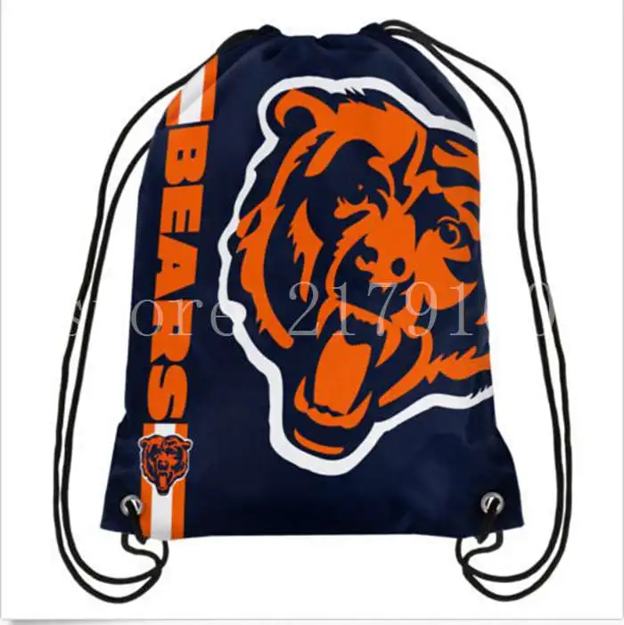 35-45-cm-digital-printing-knitted-polyester-Chicago-Bears-drawstring-backpack-with-rope-Metal-Grommets