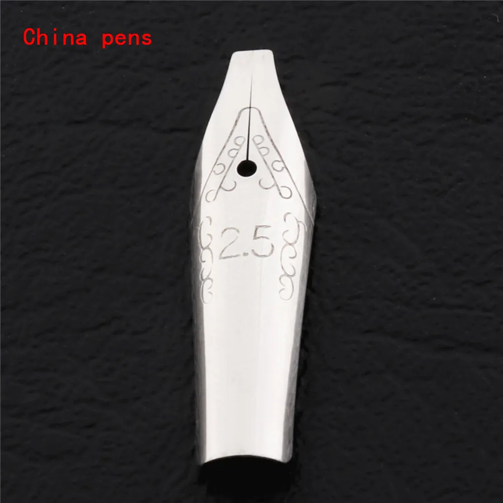 Jinhao 990 прозрачная белая английская каллиграфия Duckbill параллельная художественная ручка цветок тело плоский перо Тибетский арабский авторучка - Цвет: 1pcs Nib-2.5mm