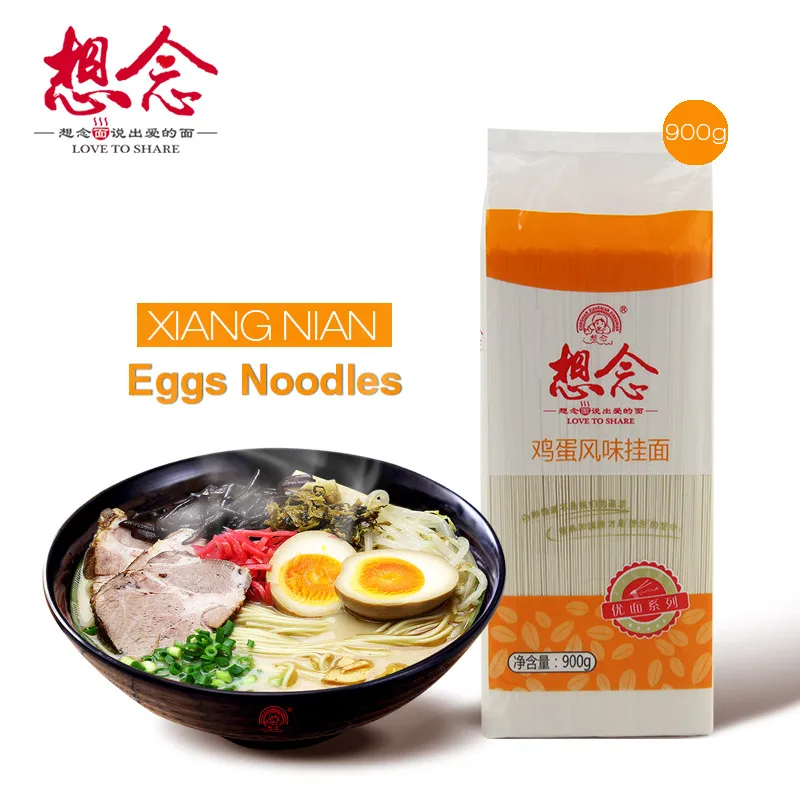 Nutritious Eggs Flavor Noodles 900g Instant Dry Noodle 1mm Ramen