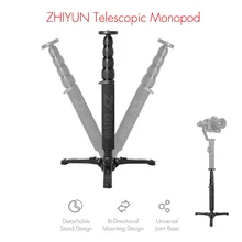 Zhiyun Telescopic Monopod for Zhiyun Crane 2 Crane Plus Zhiyun Handheld Gimbal Stabilizer with 1/4″-3/8″ Thread Mounting Screw