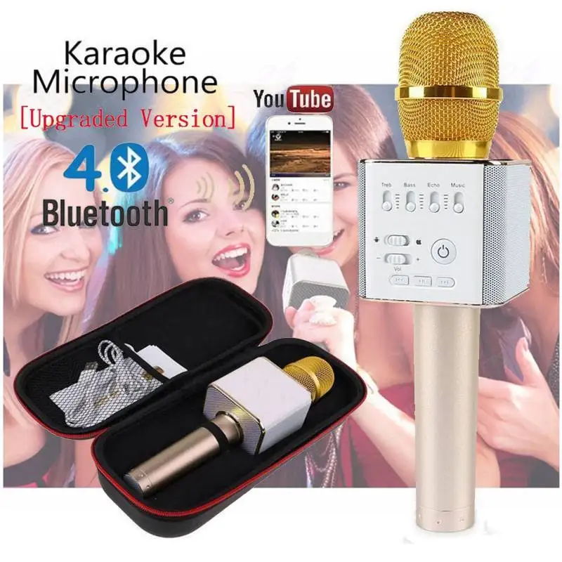 Itek Portable Wireless Condenser Bluetooth Magic Karaoke Microphone font b Speaker b font USB Home KTV