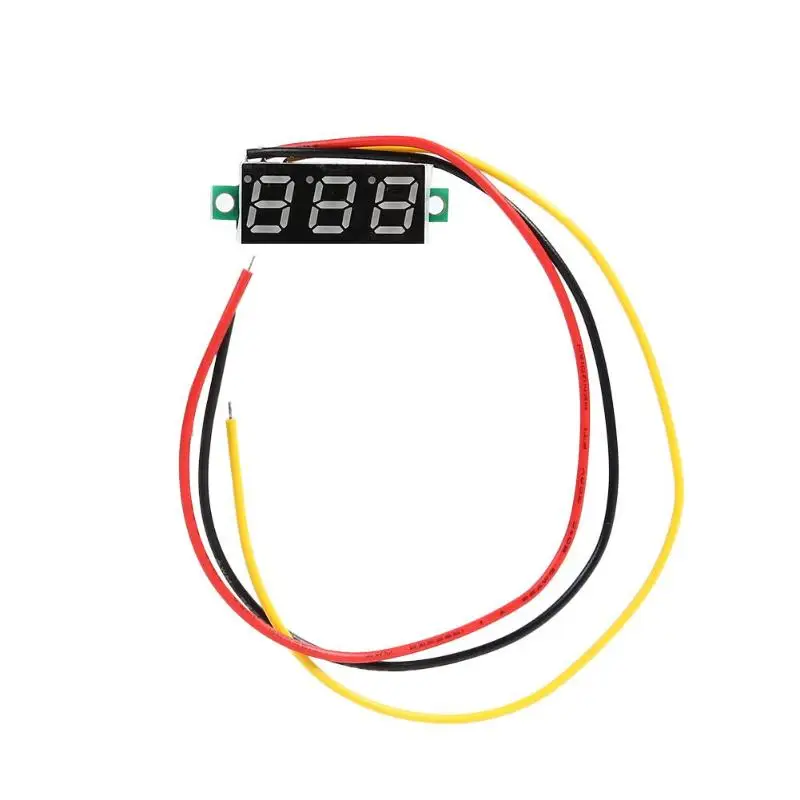 0,28 дюймов DC 0-100 V 3 провода Мини датчик, вольтметр светодиодный дисплей Цифровой вольтметр