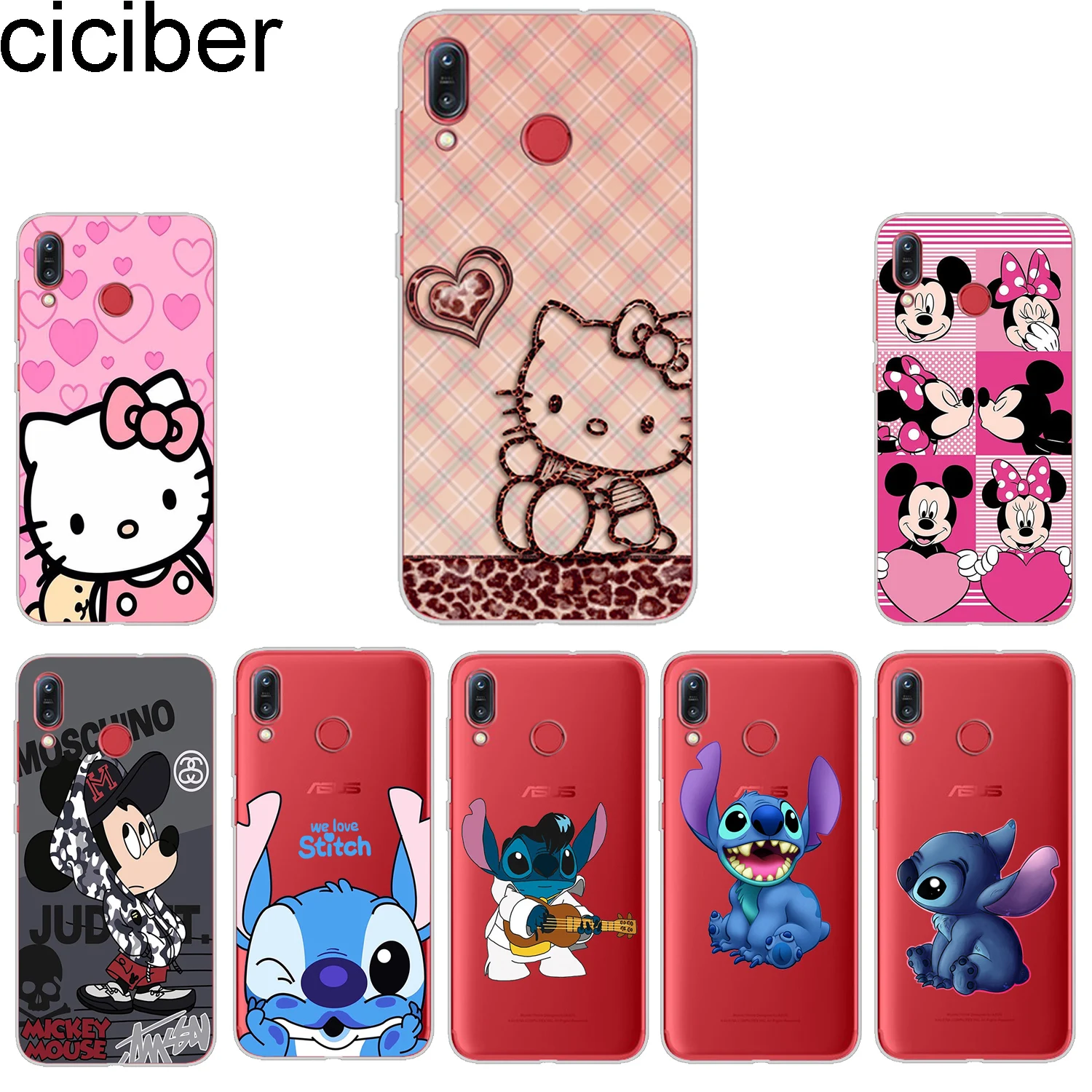 

ciciber Phone Cases For ASUS Zenfone Max Pro (M1) (M2) Case Back Cover ZB601KL ZB602KL ZB631KL ZB633KL ZB555KL Mickey Stitch