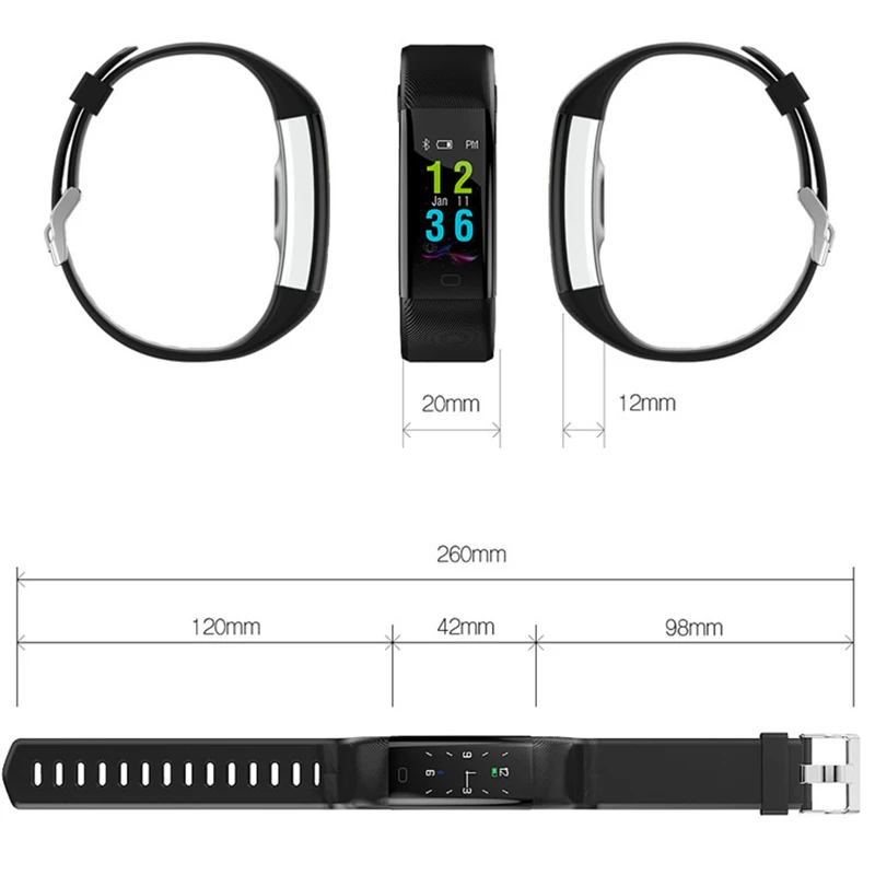 Nitaw F07Plus Bluetooth Смарт браслет OLED Цвет Экран смарт IP68 Водонепроницаемый Плавание