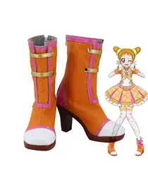 Aikatsu Arisugawa Otome/Сапоги для косплея; оранжевая обувь на высоком каблуке; косплей на заказ