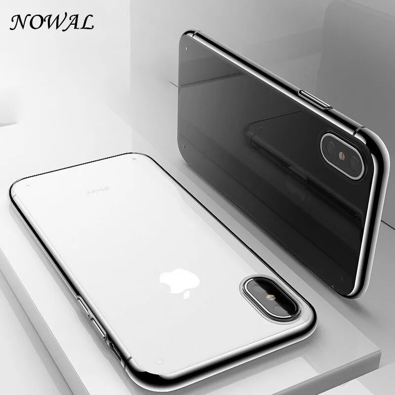 

NOWAL Ultra Slim Clear Transparent Phone Case For iPhone X XR XS Max Ten 6 6S 7 8 Plus 5 5S SE Soft TPU Silicon Back Cover Cases