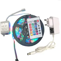 5 м 300 светодиодов RGB светодиодные полосы света 3528 DC12V 60leds/M светодиодная лента гибкая лента украшения дома лампа водонепроницаемый