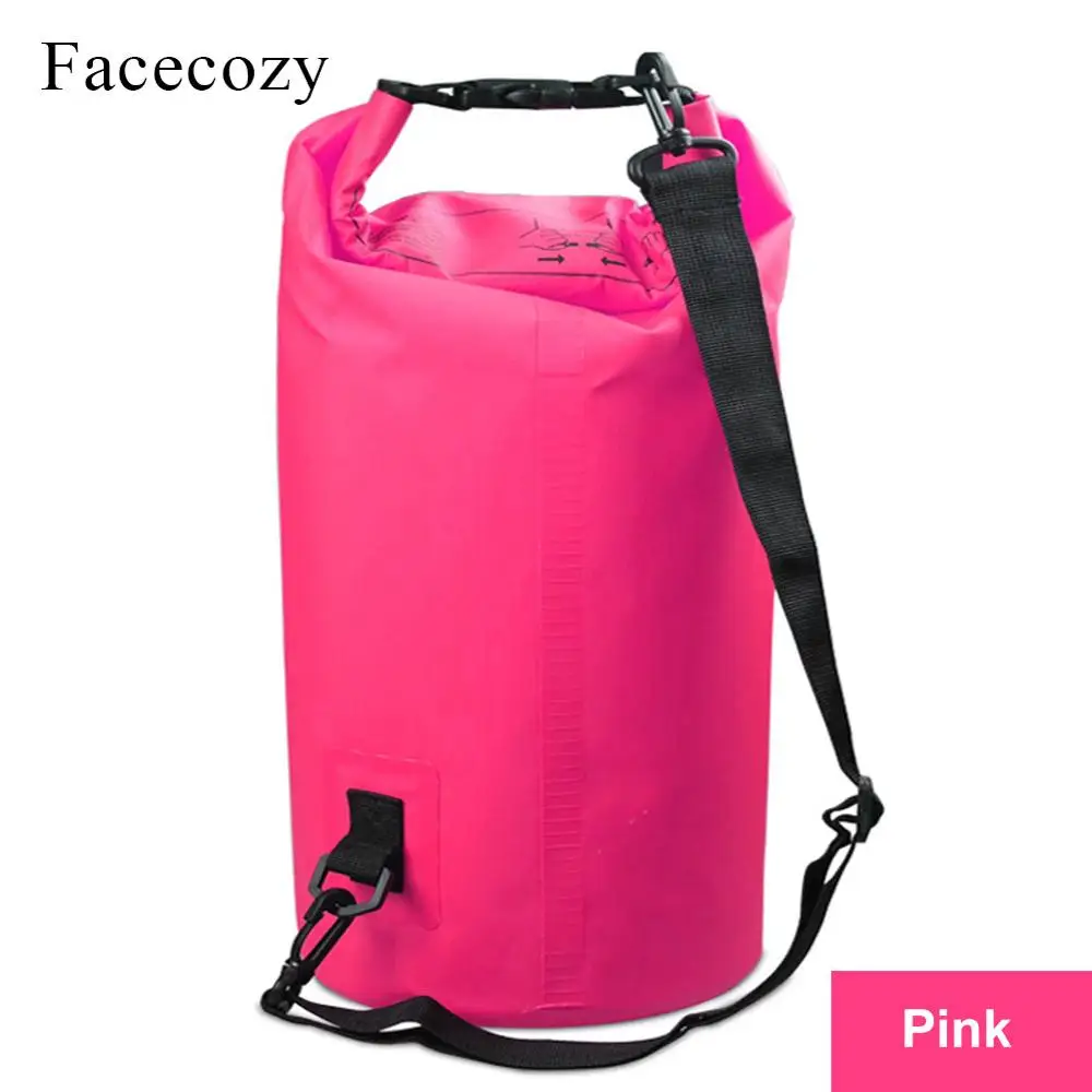 Pink Facecozy плавательный речной треккинг сухой сумки водонепроницаемый ПВХ океан пакет 2L-30L Многофункциональный Открытый дрейфующий пляжный рюкзак - Цвет: Pink