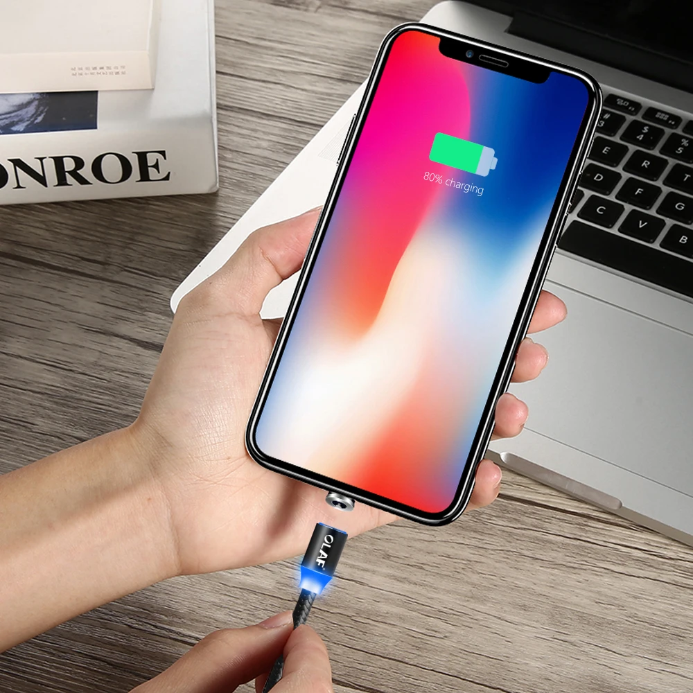 أولاف كابل USB مغناطيسي سريع كابل شحن ل Xiaomi Redmi ملاحظة 5 4X مايكرو كابل usb لسامسونج S6 المصغّر usb كابل شحن