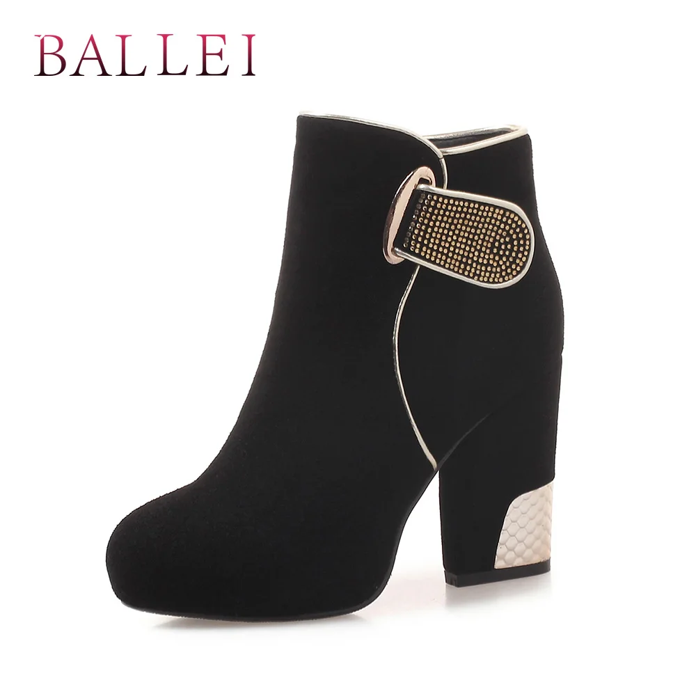 Élégant Black Botte Bottines D'hiver Ballei De B56 Qualité Talon dxBCroe