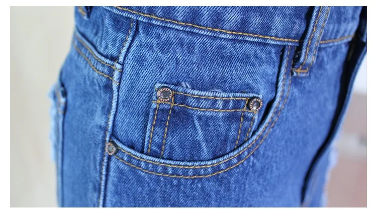 Новые женские полые сломанная дыра прямые джинсы женские длинные брюки свободные повседневные джинсы мода