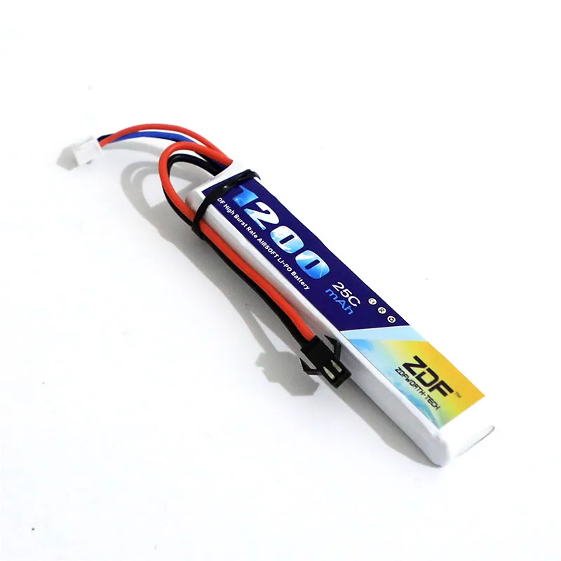 ZDF RC Lipo Аккумулятор 7,4 V 11,1 V 1200mah 1350mah 1100mah 2S 3S 20C 25C для microsoft страйкбольного оружия модель вертолета BB пистолет