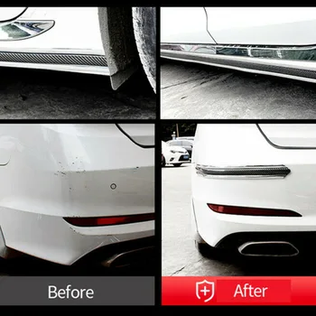 

Stickers Anti Collision Strip Accessories Scuff 7cm*1m Car Carbon Fiber Look Silver Edge Guard