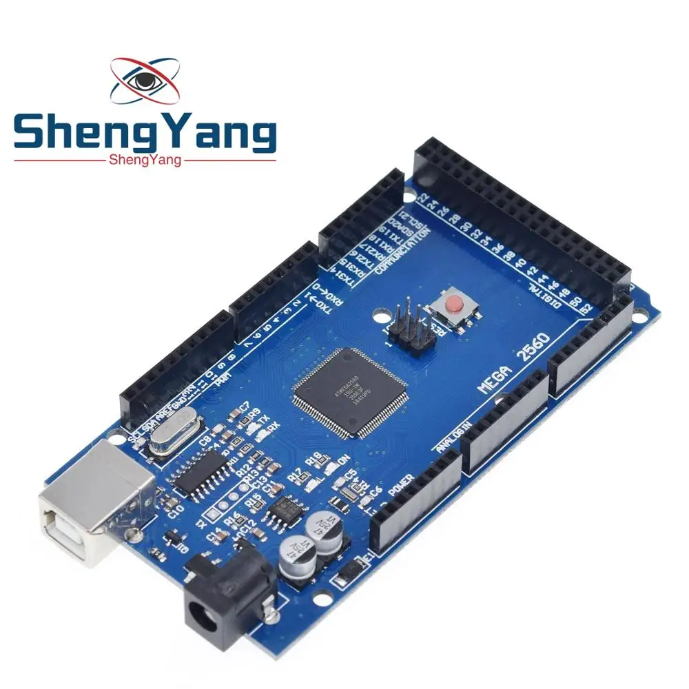 USB плата ShengYang MEGA 2560 R3 (ATmega2560 16AU CH340G) AVR + кабель (ATMEGA2560) для arduino MEGA2560 1