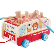 Деревянный детский игрушечный молоток с молотком для раннего развития игрушки инструмент подарок звуковая игрушка