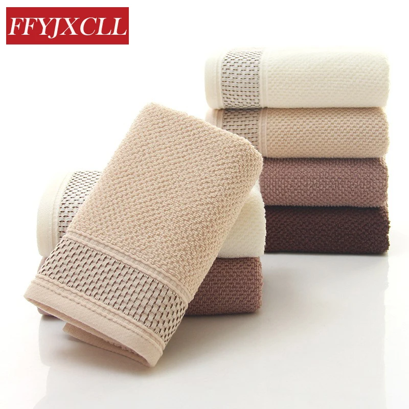 

4pcs/lot 100% Cotton Solid Towel 34x76cm 4 Color Face Towel Soft Absorbent Towel Bathroom Adult Home Use