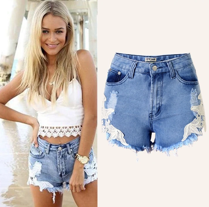 frayed high waisted shorts