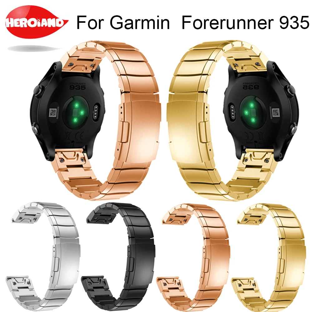 22mm Quick Fit Fenix 5 Metal Stainless Steel Watch Band Strap for Garmin Fenix 5/5 Plus/Approach