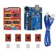 1set CNC Shield Expansion Board for Arduino 3D Printer + 4 x A4988 Stepper Motor Driver with Heat Sink + micro usb UNO R3 (3)