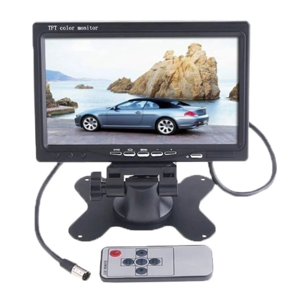 7 TFT LCD 2 Video Input Color Car Monitor 7 RearView Headrest DVD VCR Monitor for