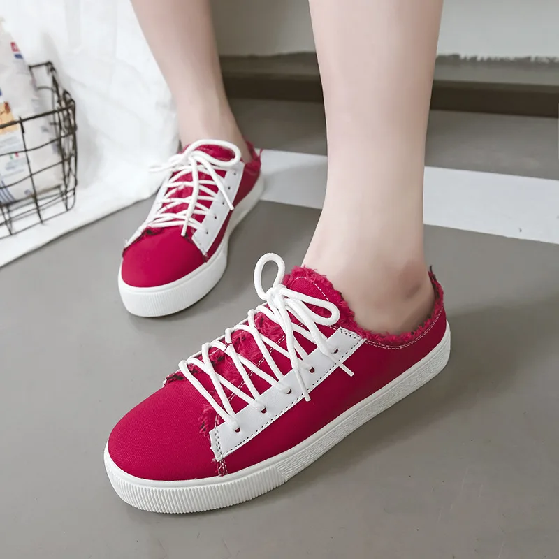 

Fashion Woman Shoes 2019 Spring New Casual High Platform Solid Color Lace-up Leather Women Casual Vulcanize Shoes Sneaker Woman