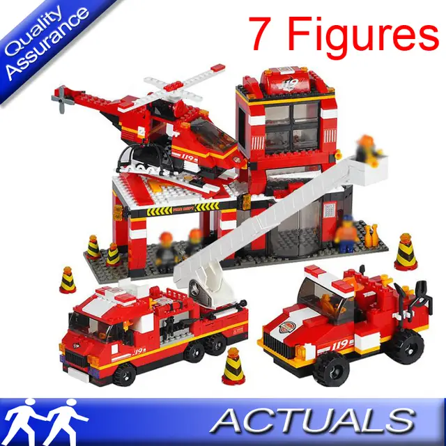 Online Shop Sluban 0227 Kompatibel Dengan Lego City Fire Pusat Api