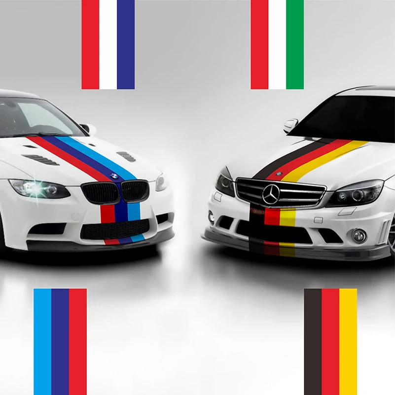 5 M 4 Color 3D etiqueta engomada del coche de Alemania Italia Reino Unido Bandera de coche campana pegatina de vinilo de cuerpo etiqueta estilo vehículo automóvil lápiz