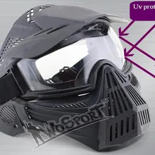УФ CS страйкбол маска наушники Профессиональный Ветер 3 цвета Пейнтбол Маска шок полная защита лица маска
