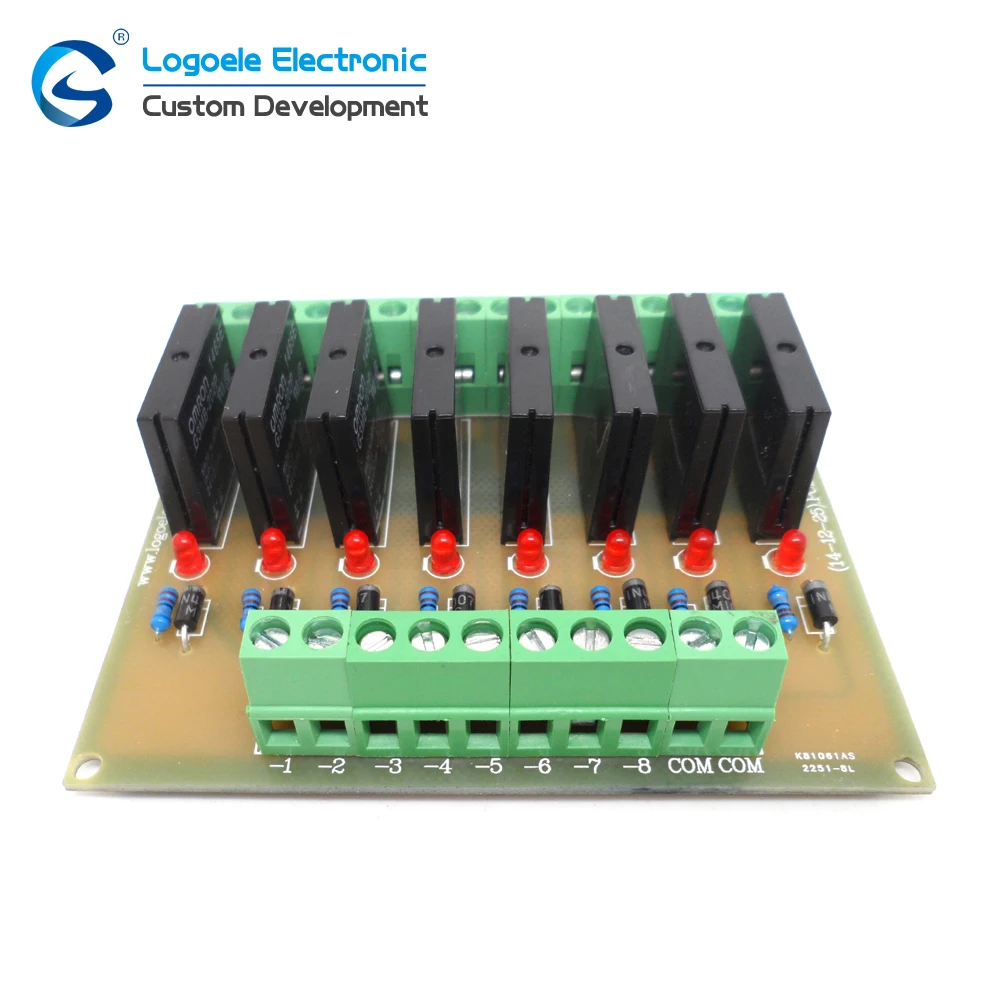 8 channel relay module eight panels driver board module DC 12V 24V input signal NPN