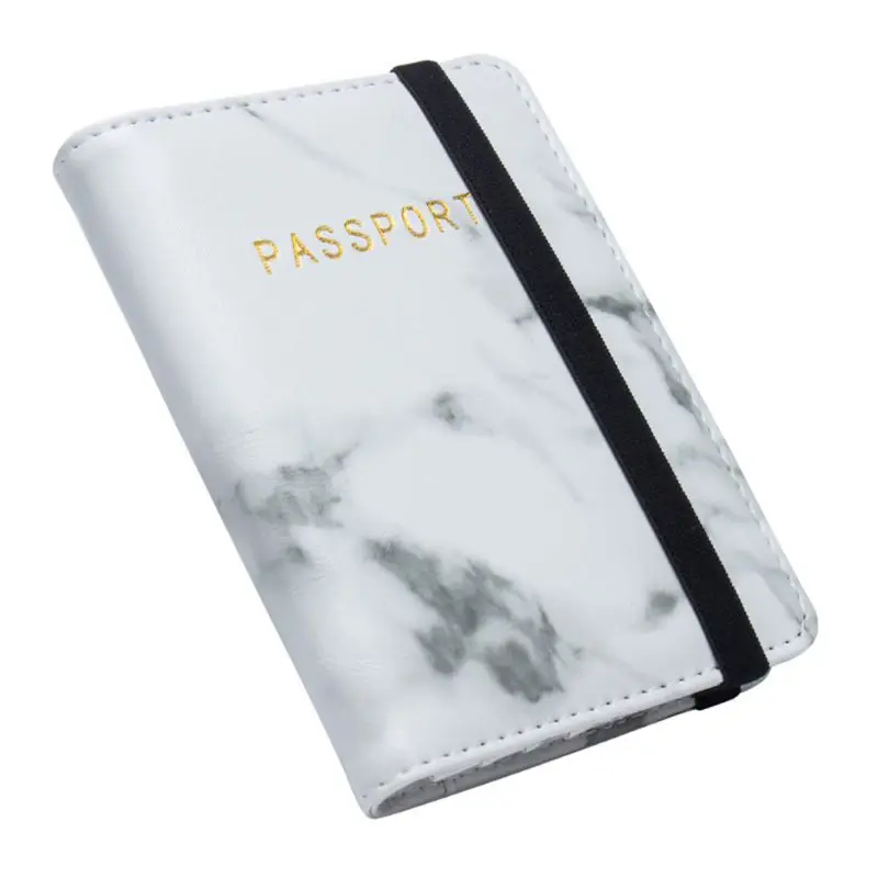 Мраморный паспорт путешествия кожаный Органайзер держатель карты чехол Защитная крышка кошелек