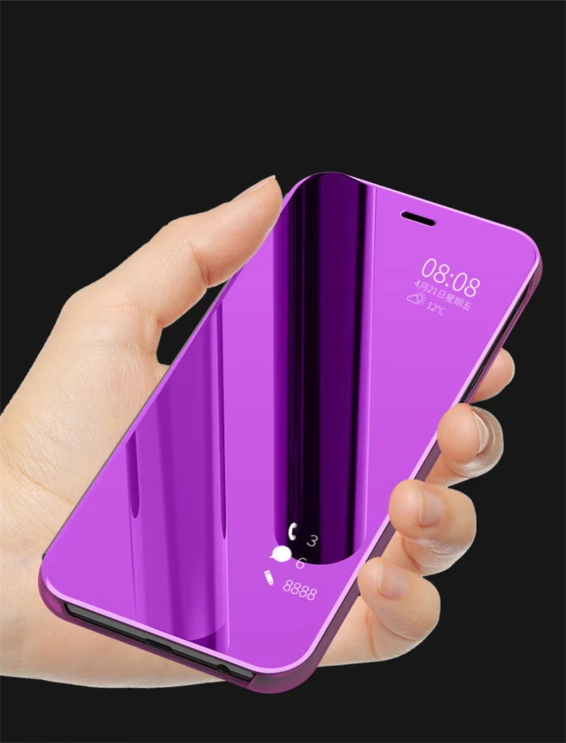 Зеркальный флип для Xiaomi Redmi 4X чехол Pro кожаный пластиковый с подставкой PC защитный