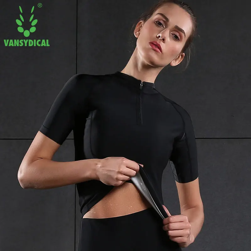 

Vansydical Women Sweart Shirt Sexy Yoga Shirts Crop Top Running Bra Workout Body Shapers Tracksuits Top Sport Shirts Sportswear