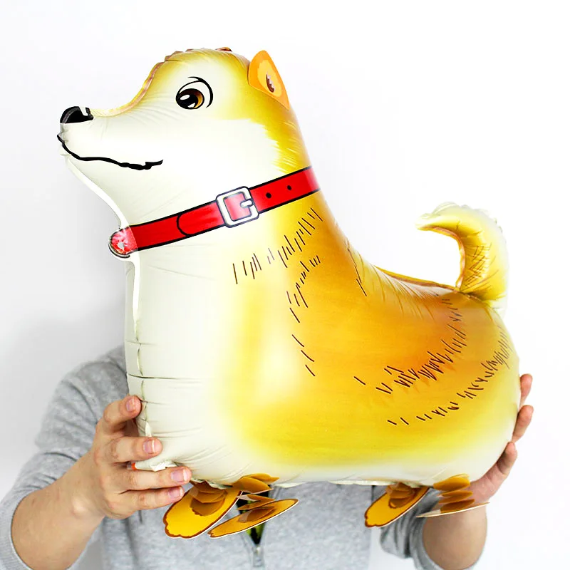 mu yang dog 1 шт. 25 дюймовые шагающие воздушные шары в форме собак животные гелиевые свечи "Happy Birthday" для торта вечерние украшения поставки детские и взрослые игрушки globos - Цвет: mu yang dog